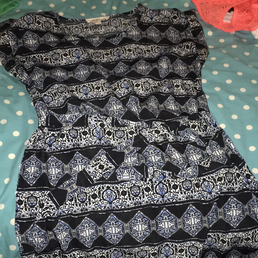 Black and blue dress